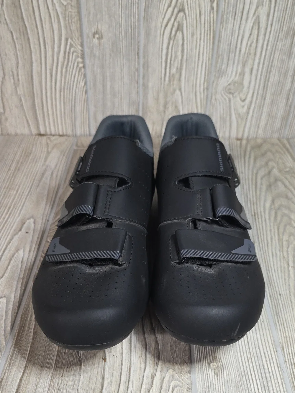 Shimano RP3 Model SH-RP301 Road Cycling Shoes Black Leather Mens Size 47 US 11.5
